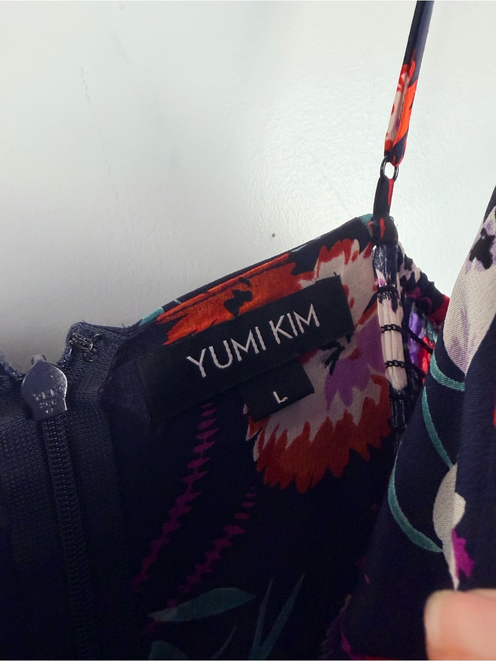 Yumi Kim Navy Floral Print Rivington Valley Pretty Woman Midi Dress Isabeau Silk - Picture 6 of 11